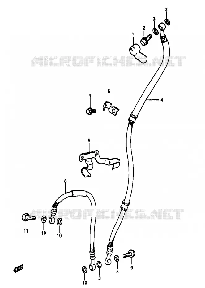 DURITE DE FREIN AVANT (MODELE D/E/F/G/J) Suzuki MOTO 50 RG 1985  RG50F(D/E/F/1/G/J/K)