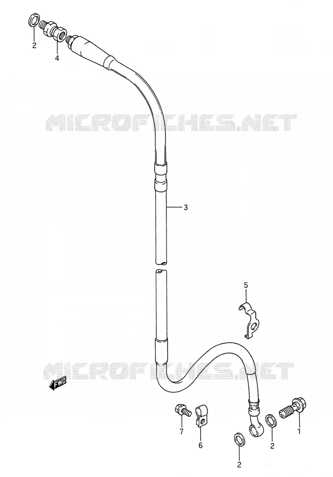 DURITE DE FREIN AVANT (MODELE K/L/M) Suzuki MOTO 250 RM 1991  RM250M(E28)