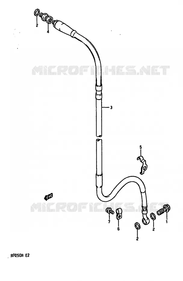 DURITE DE FREIN AVANT (MODELE K/L/M) Suzuki MOTO 250 RM 1992  RM250N(K/L/M/N)