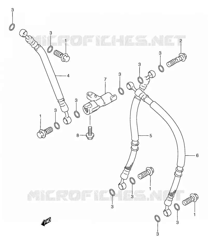 DURITE DE FREIN AVANT Suzuki MOTO 250 RG 1992  RGV250N(E24)