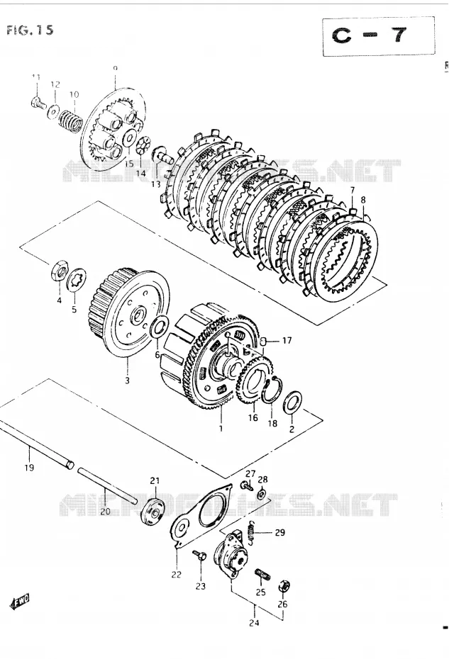 EMBRAYAGE Suzuki MOTO 400 GSX 1986  GSX400EG(E2)