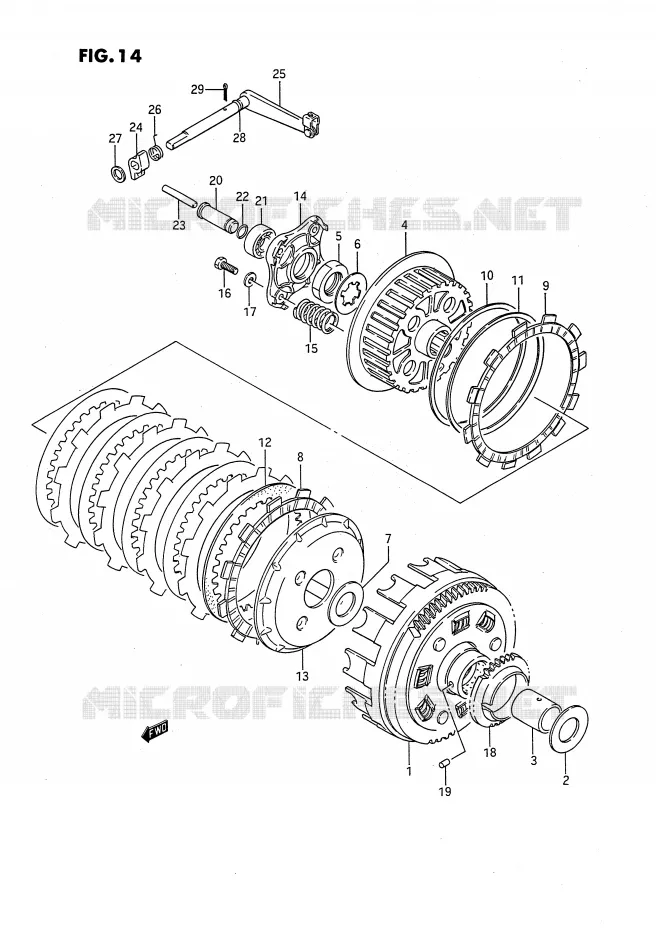 EMBRAYAGE Suzuki MOTO 650 SAVAGE 1994  LS650PR(E2)