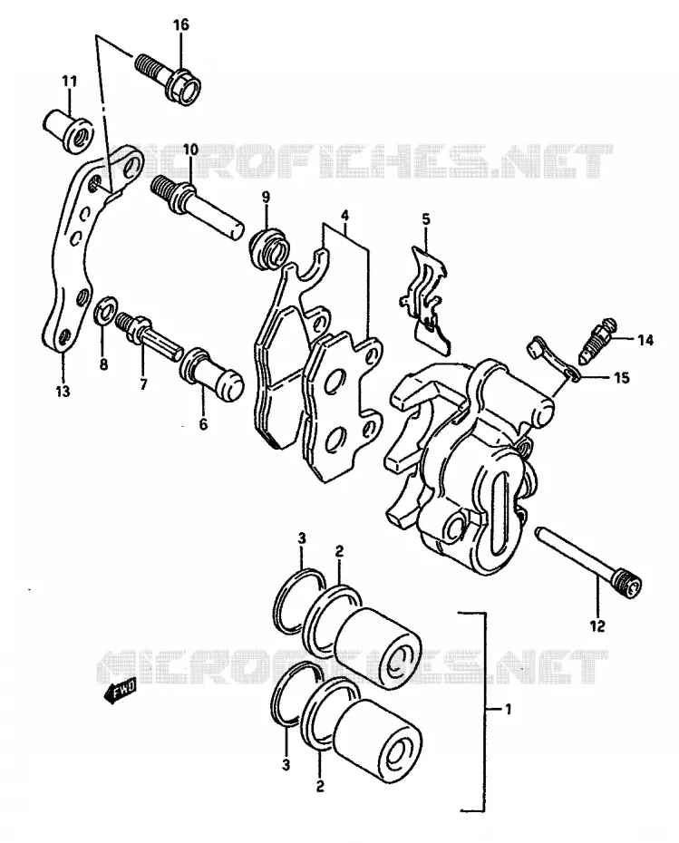 ETRIER DE FREIN AVANT (MODELE H/J) Suzuki MOTO 125 RM 1986  RM125G(G/H/J)