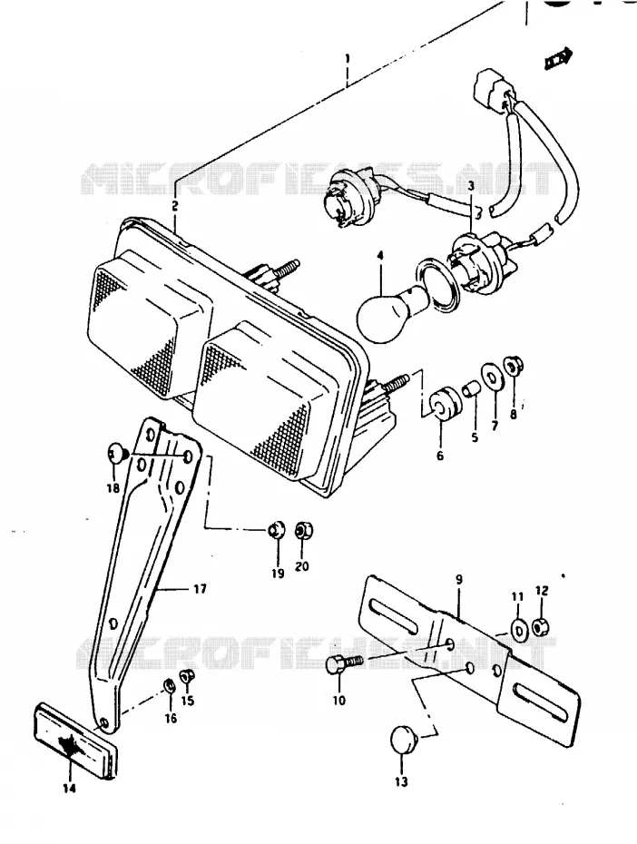 FEU ARRIERE Suzuki MOTO 125 RG 1994  RG125FUR(N/P/R)