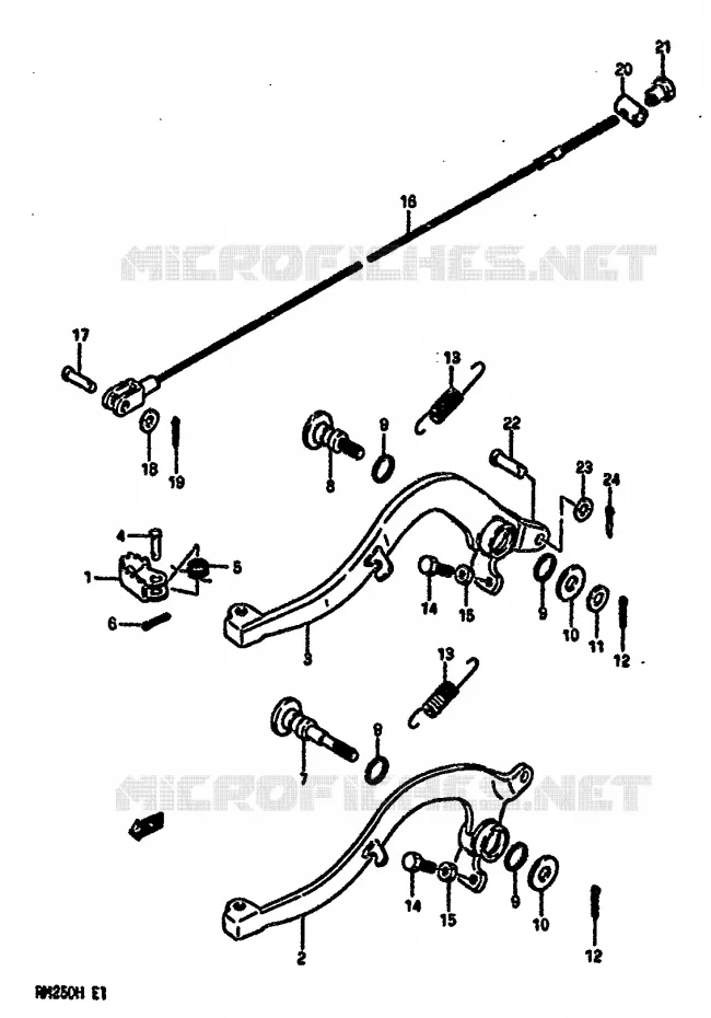 FREIN ARRIERE Suzuki MOTO 250 RM 1986  RM250G(G/H)