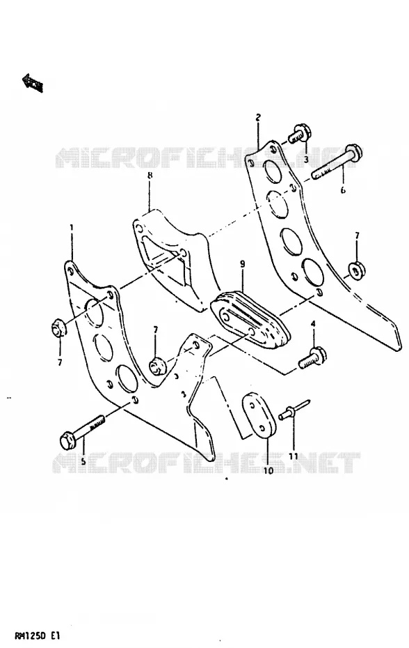 GUIDE CHAINE Suzuki MOTO 125 RM 1983  RM125D
