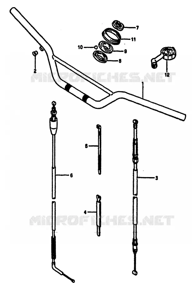 GUIDON (MODELE F) Suzuki MOTO 125 RM 1985  RM125F(E/F)