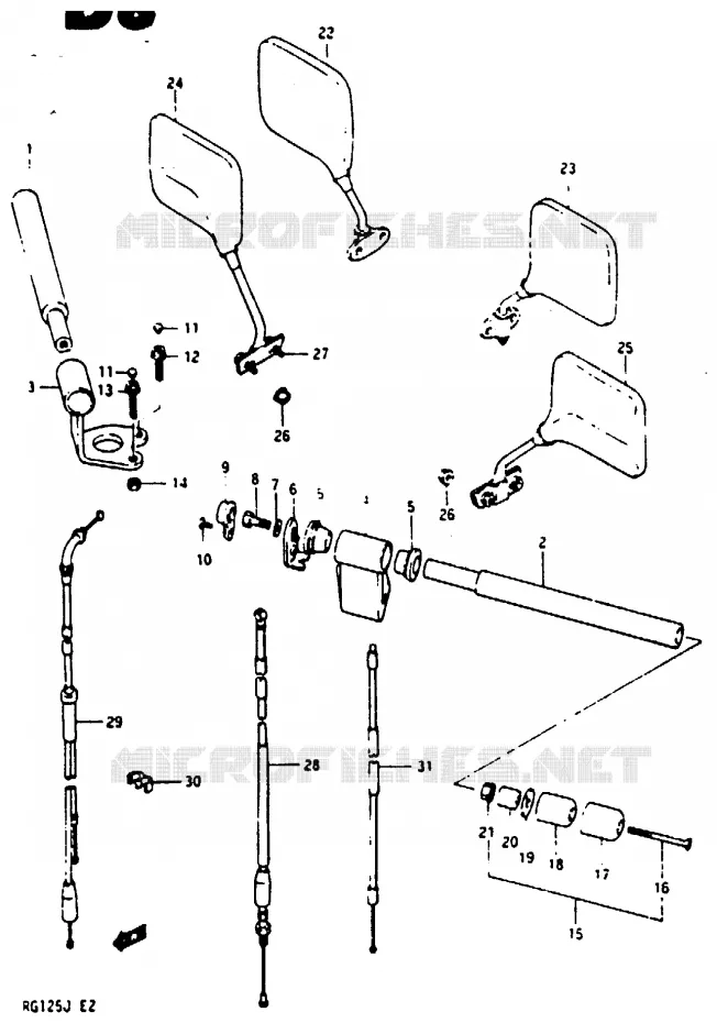 GUIDON Suzuki MOTO 125 RG 1988  RG125UJ(G/H/J)