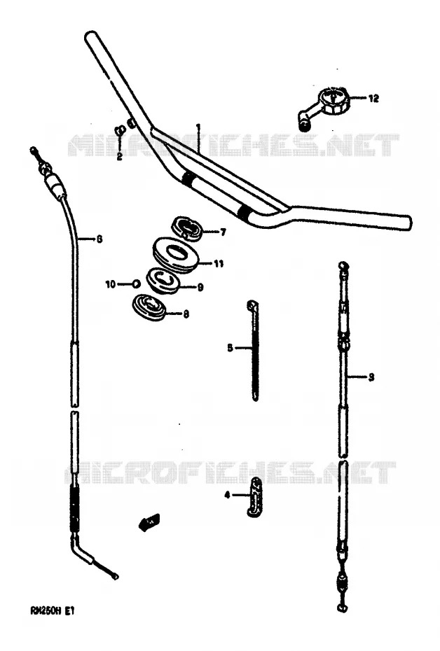 GUIDON Suzuki MOTO 250 RM 1986  RM250G(G/H)