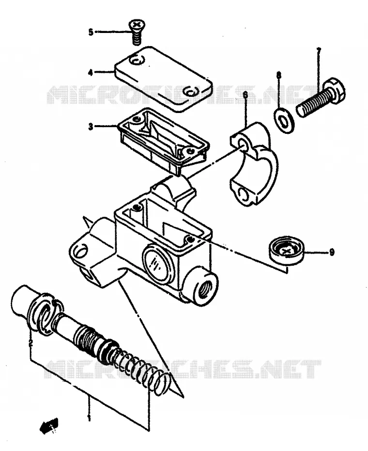 MAITRE CYLINDRE AVANT (MODELE F) Suzuki MOTO 125 RM 1984  RM125E(E/F)