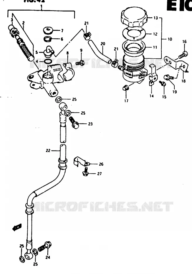 MAITRE CYLINDRE AVANT Suzuki MOTO 125 RG 1994  RG125FUR(N/P/R)