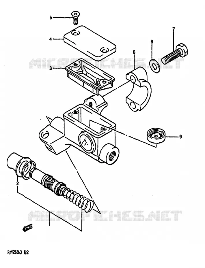 MAITRE CYLINDRE AVANT Suzuki MOTO 250 RM 1988  RM250J