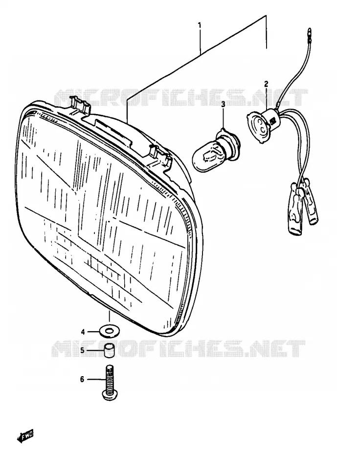 PHARE Suzuki MOTO 50 RG 1985  RG50F(D/E/F/1/G/J/K)