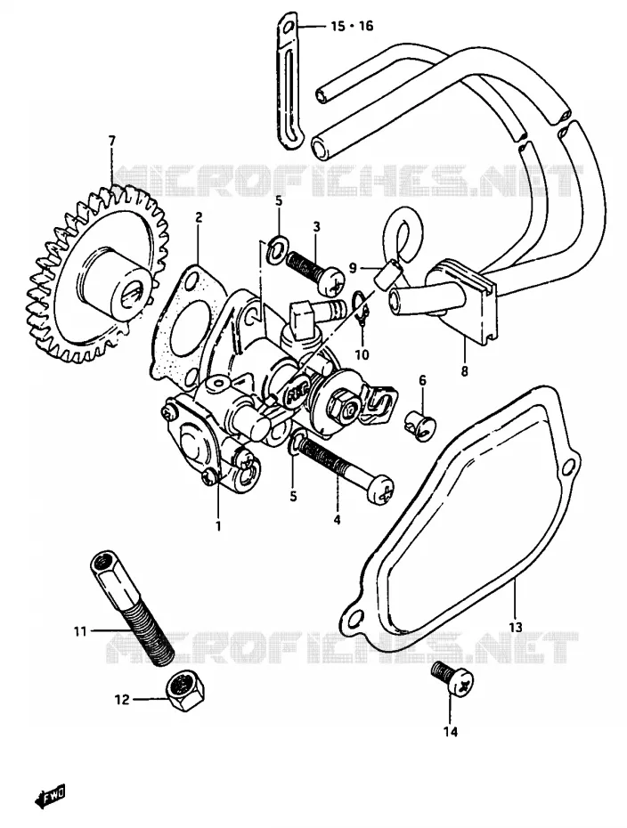 POMPE A HUILE Suzuki MOTO 50 RG 1985  RG50F(D/E/F/1/G/J/K)