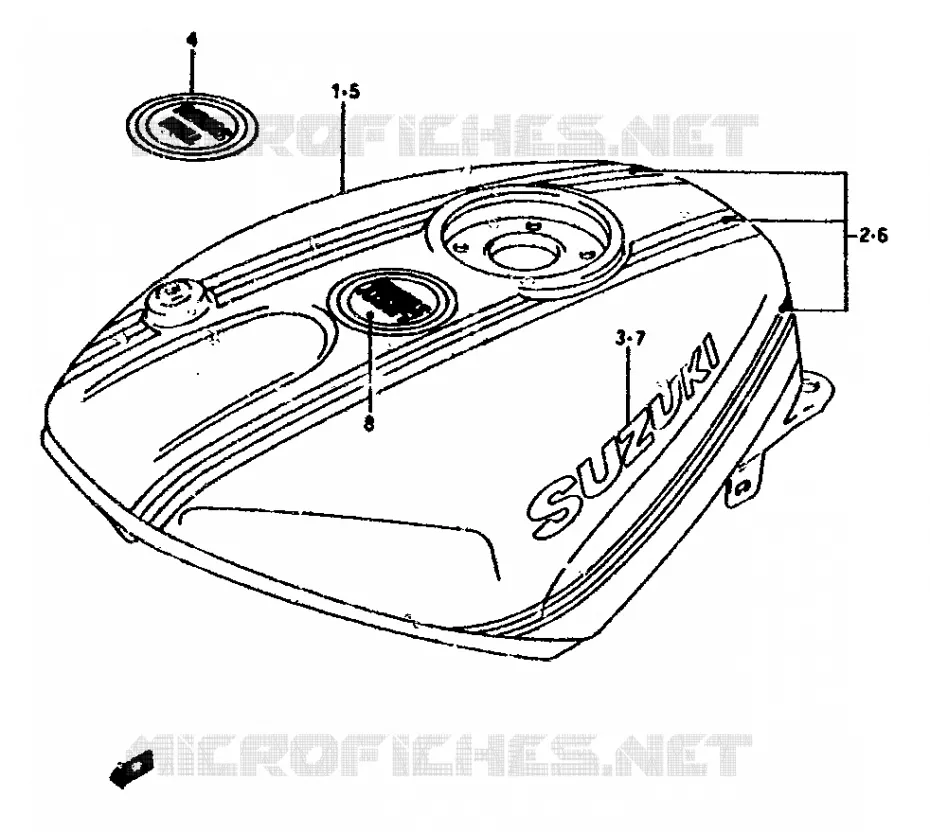 RESERVOIR D'ESSENCE Suzuki MOTO 250 RG 1990  RGV250L
