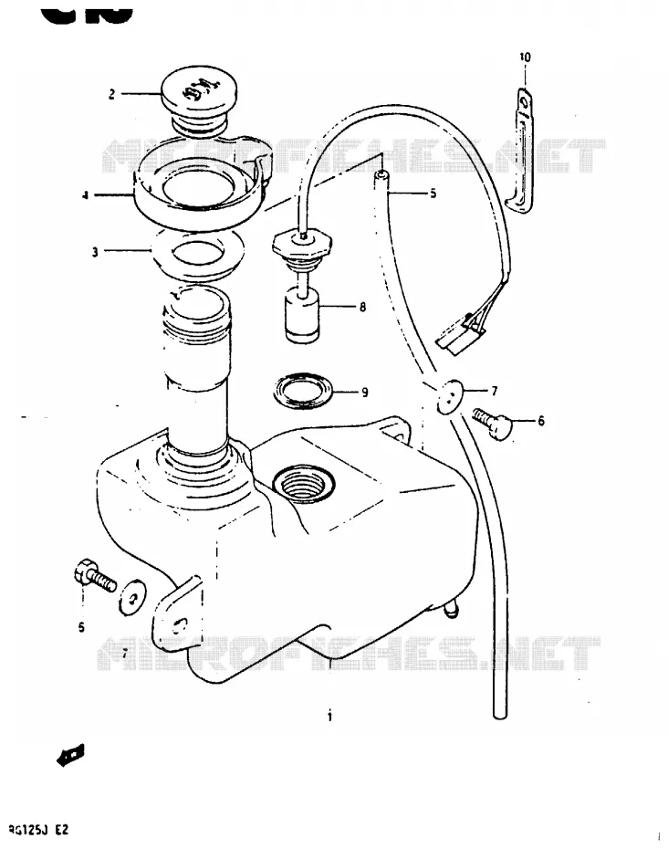 RESERVOIR D'HUILE Suzuki MOTO 125 RG 1988  RG125J(G/H/J)
