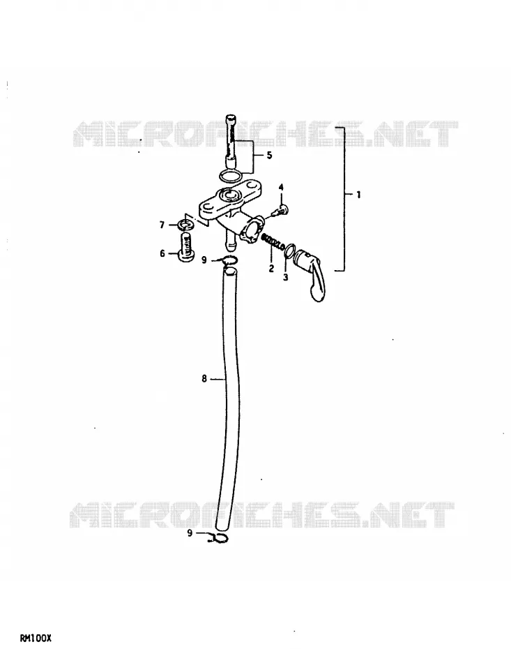 ROBINET D'ESSENCE Suzuki MOTO 100 RM 1999  RM100X(N/T/X)