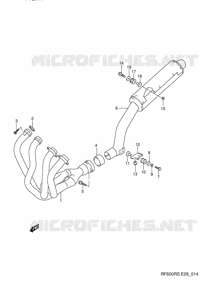 SILENCIEUX (MODELE P/R) Suzuki MOTO 600 RF 1994  RF600RR(E28)