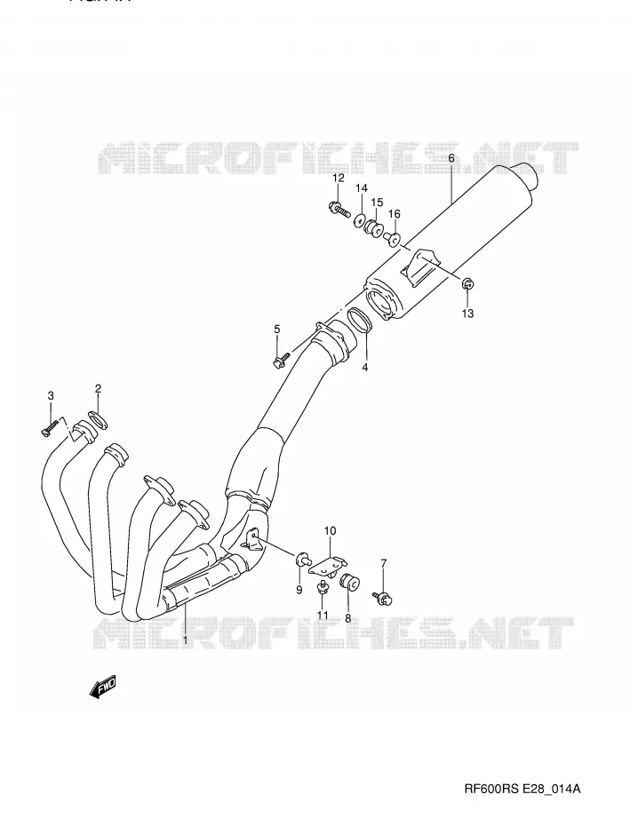 SILENCIEUX (MODELE S) Suzuki MOTO 600 RF 1993  RF600RP(E28)