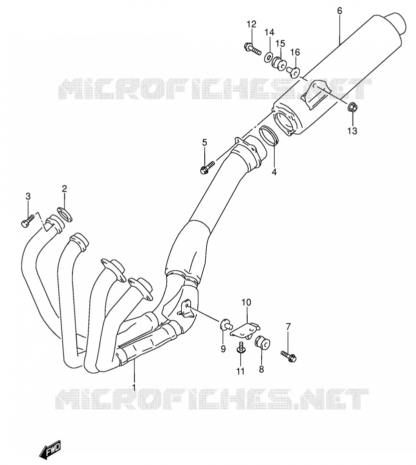 SILENCIEUX (MODELE S/T/V) Suzuki MOTO 600 RF 1995  RF600RUS(E2)