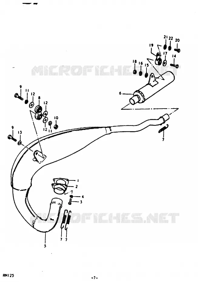 SILENCIEUX Suzuki MOTO 125 RM 1979  RM125N