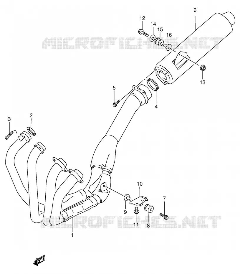 SILENCIEUX Suzuki MOTO 900 RF 1995  RF900RS2(E2)