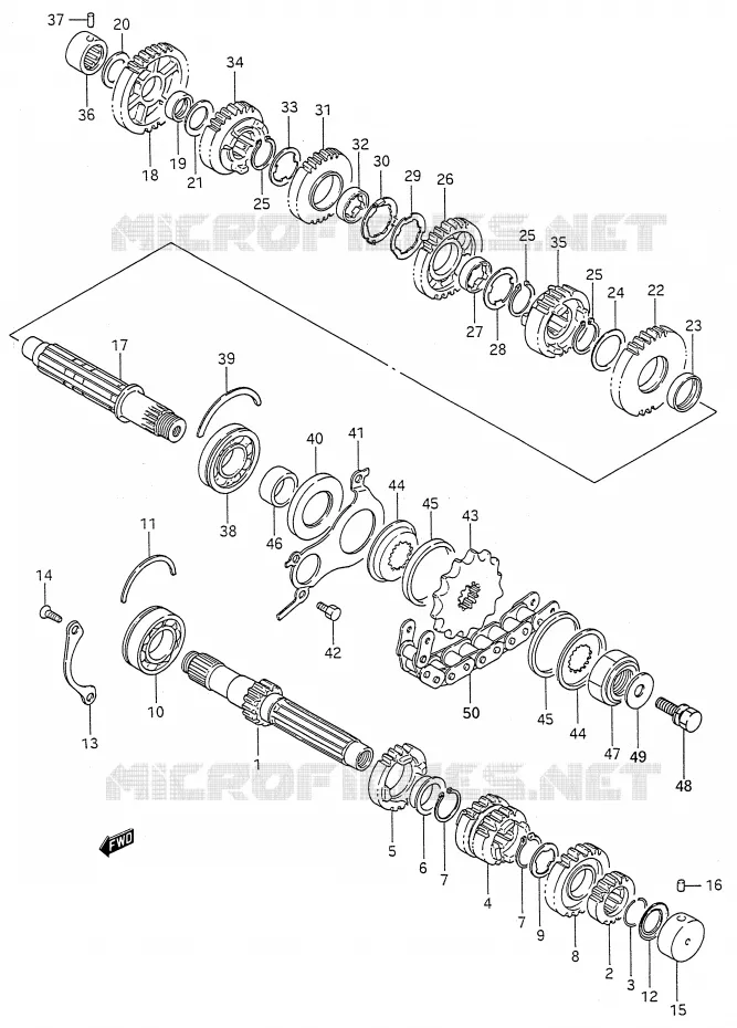 TRANSMISSION Suzuki MOTO 600 GSX-F 1995  GSX600FS(E28)