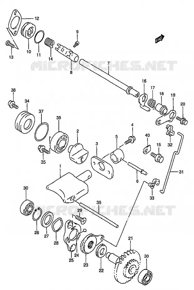 VALVE D'ECHAPPEMENT (MODELE T) Suzuki MOTO 250 RM 1996  RM250T(T/V/W/X/Y)