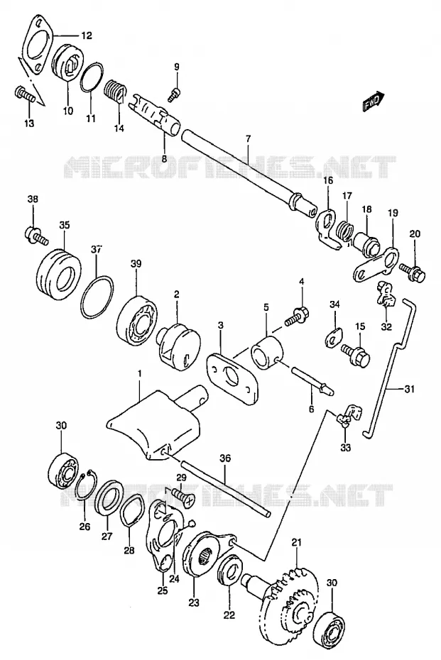 VALVE D'ECHAPPEMENT (MODELE W) Suzuki MOTO 250 RM 2000  RM250Y(T/V/W/X/Y)