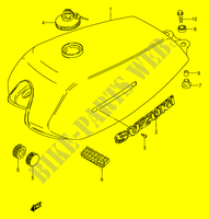 RESERVOIR D'ESSENCE (MODELE T P9) pour Suzuki AP 100 1996