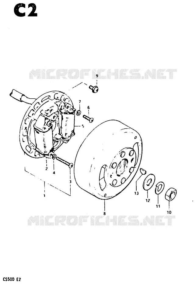 ALLUMAGE ROTOR - STATOR (CS50DZ, CS50DD, CS50GD) Suzuki SCOOTER 50 CS 1983  CS50GD(Z/D)