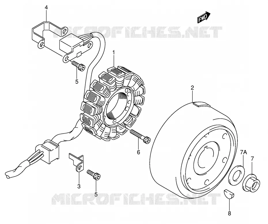 ALLUMAGE ROTOR - STATOR (DR-Z400EY/EK1/EK2/EK3/EK4) Suzuki MOTO 400 DR-Z 2004  DR-Z400K4(E1)