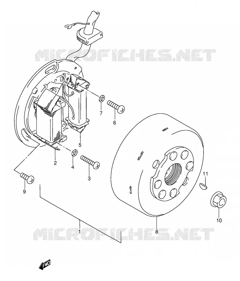 ALLUMAGE ROTOR - STATOR (P36) Suzuki MOTO 115 AP 1999  AX115X(E71)