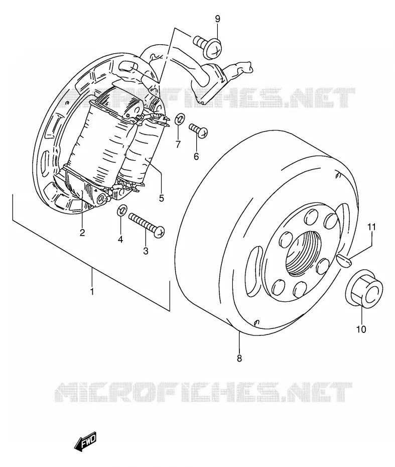 ALLUMAGE ROTOR - STATOR Suzuki MOTO 100 AP 1996  AX100T(E94)