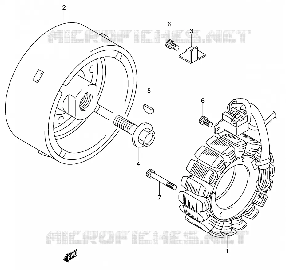 ALLUMAGE ROTOR - STATOR Suzuki MOTO 1000 V-STROM 2005  DL1000K5(E2)
