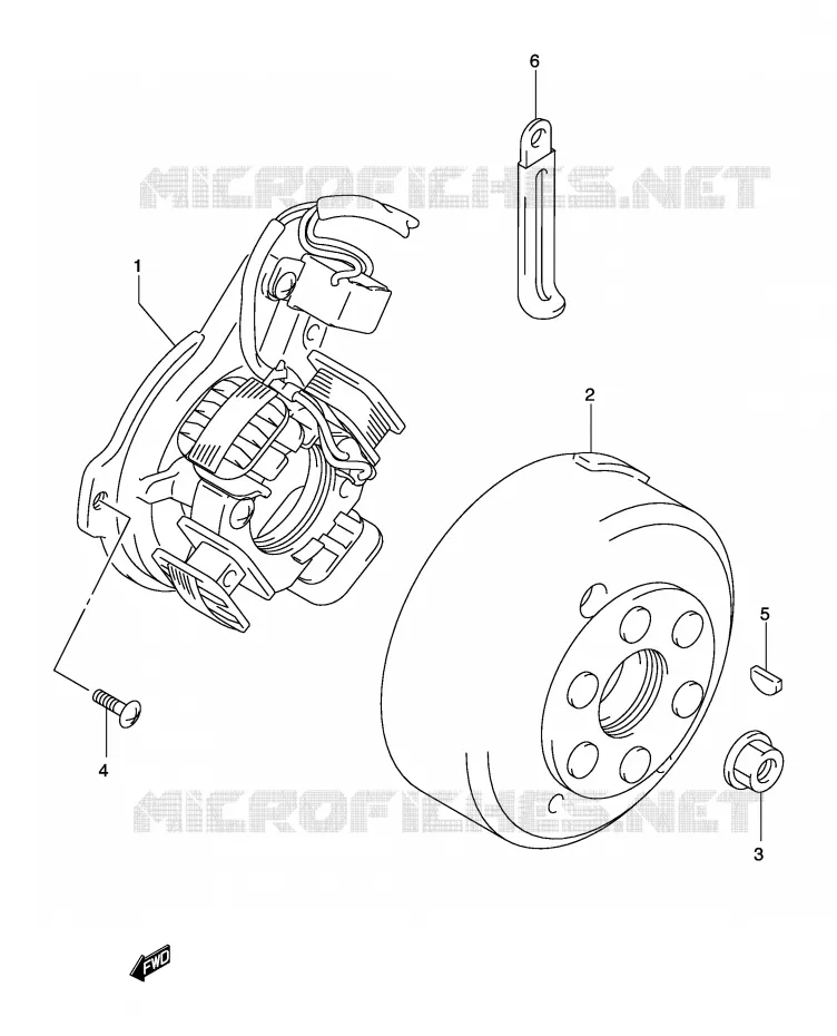ALLUMAGE ROTOR - STATOR Suzuki MOTO 125 DR-Z 2005  DR-Z125K5(E3/E28)