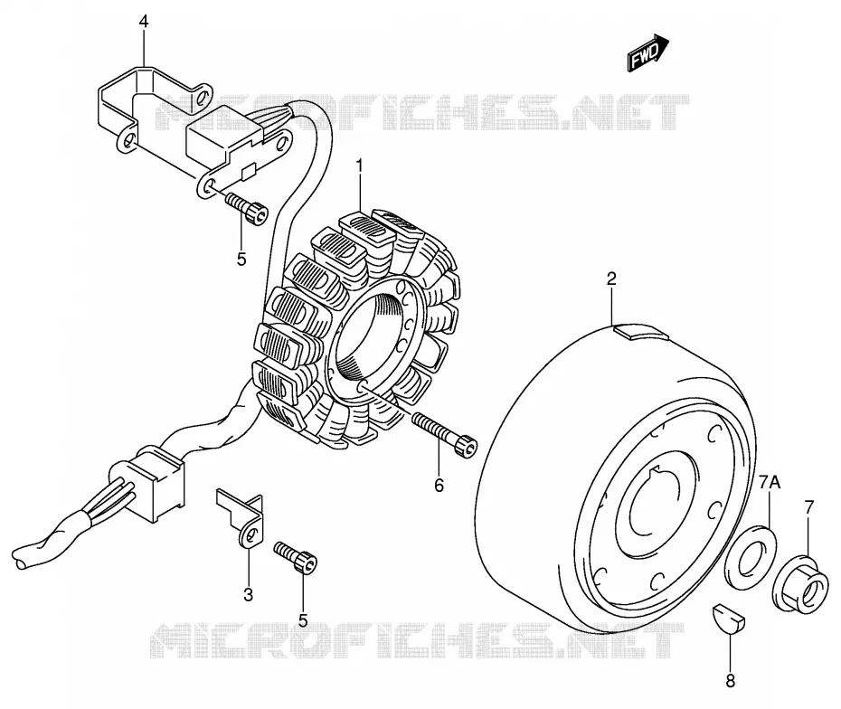 ALLUMAGE ROTOR - STATOR Suzuki MOTO 400 DR-Z 2002  DR-Z400SK2(E2)