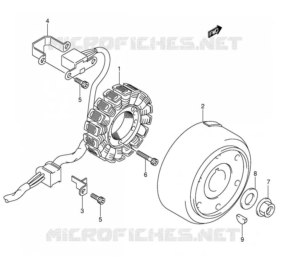 ALLUMAGE ROTOR - STATOR Suzuki MOTO 400 DR-Z 2006  DR-Z400SK6(E2)