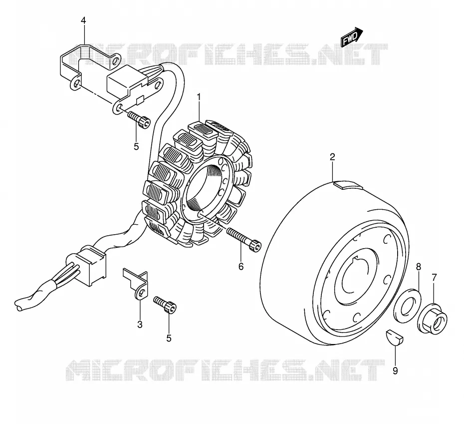 ALLUMAGE ROTOR - STATOR Suzuki MOTO 400 DR-Z 2007  DR-Z400EK7(E1)