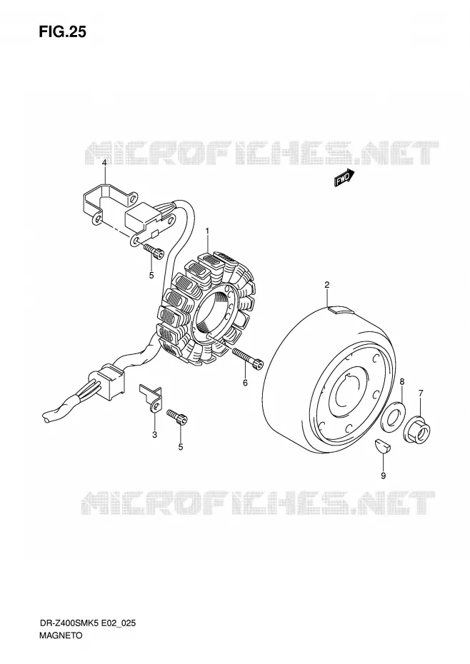 ALLUMAGE ROTOR - STATOR Suzuki MOTO 400 DR-Z 2007  DR-Z400SMK7(E2)