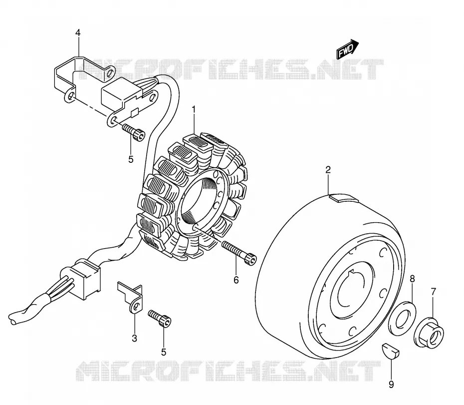 ALLUMAGE ROTOR - STATOR Suzuki MOTO 400 DR-Z 2009  DR-Z400SK9(E3/E28)