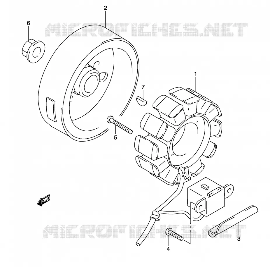 ALLUMAGE ROTOR - STATOR Suzuki SCOOTER 50 KATANA 2004  AY50WK4(P19)