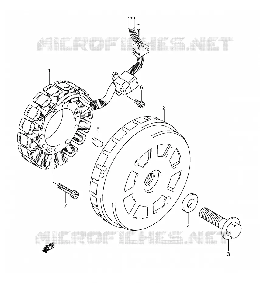ALLUMAGE ROTOR - STATOR Suzuki SCOOTER 650 BURGMAN 2003  AN650LK3(E2)