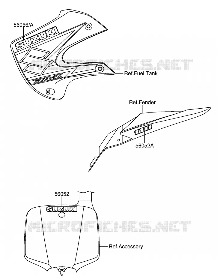 AUTOCOLLANTS (DR-Z110 K3) Suzuki MOTO 110 DR-Z 2003  DR-Z110K3(E24)