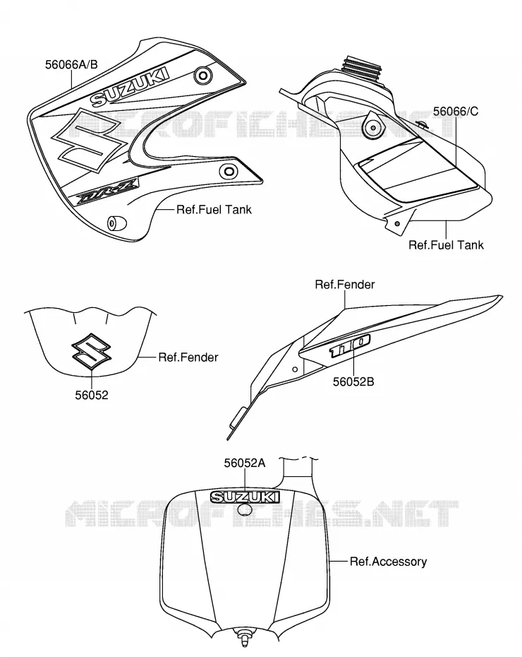 AUTOCOLLANTS (DR-Z110 K4) Suzuki MOTO 110 DR-Z 2003  DR-Z110K3(E21)