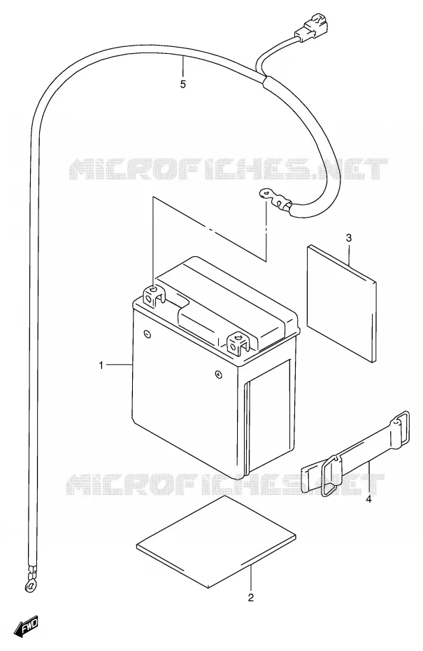BATTERIE Suzuki MOTO 125 DF 1999  DF125EX(E4)