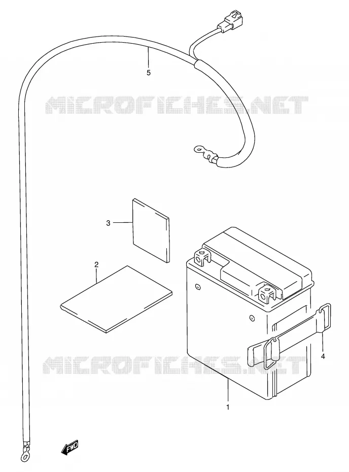 BATTERIE Suzuki MOTO 200 DF 1997  DF200EV
