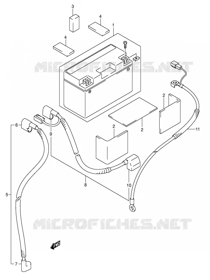 BATTERIE Suzuki MOTO 400 DR-Z 2005  DR-Z400EK5(E1)