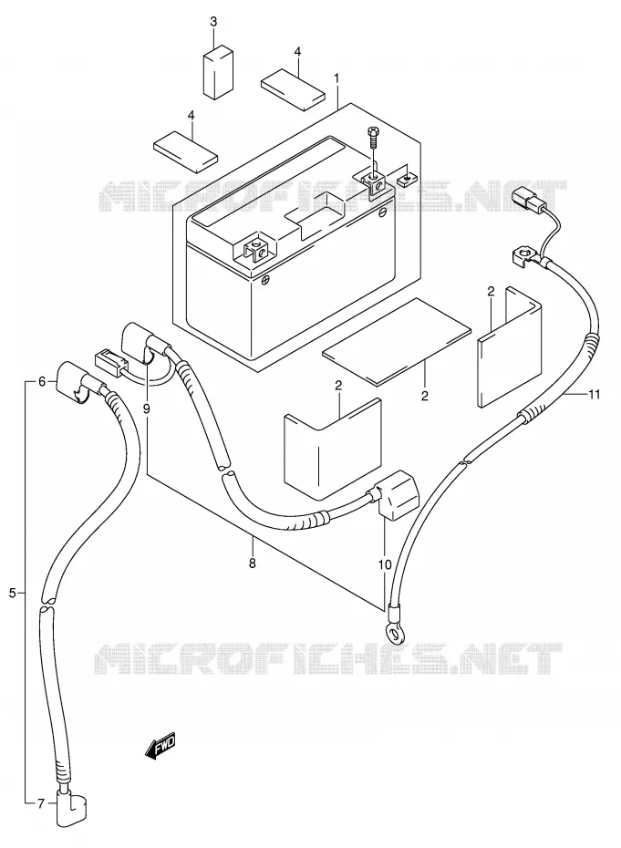 BATTERIE Suzuki MOTO 400 DR-Z 2005  DR-Z400EK5(E3/E28)
