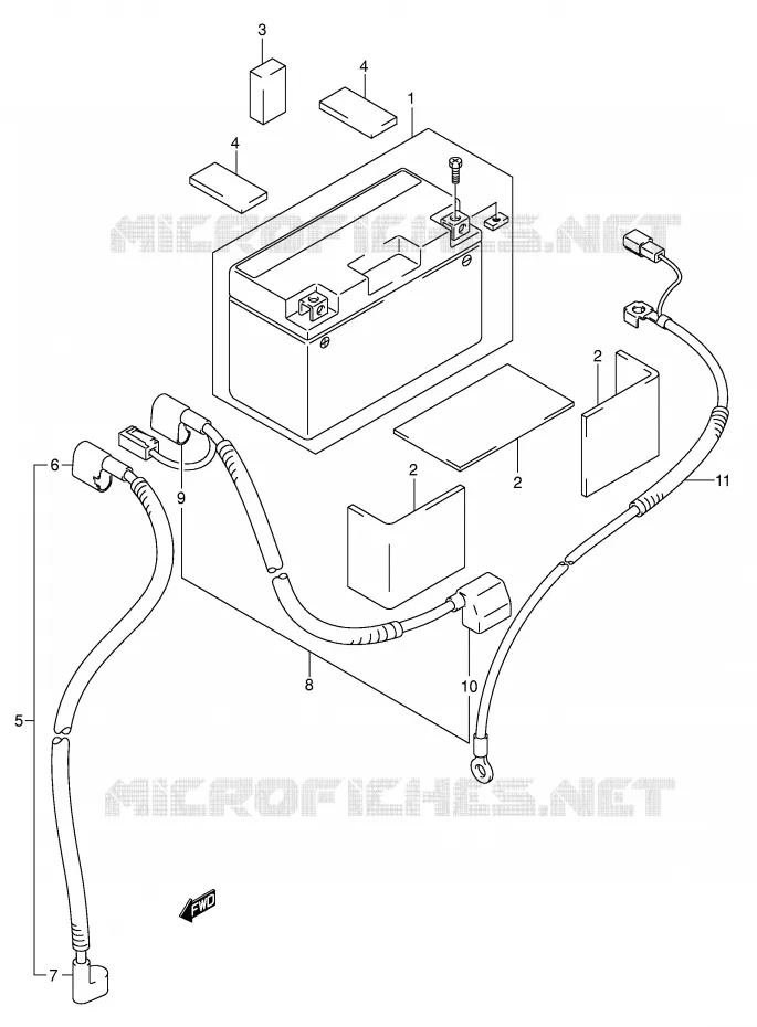 BATTERIE Suzuki MOTO 400 DR-Z 2006  DR-Z400SK6(E3/E28)